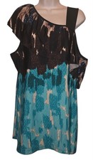 Lane Bryant Multi-Color Crinkle Pleated Button-Front Blouse, Size 22/24W — listing 2