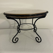 Longaberger Wrought Iron Three-Tier Wood and Metal Shelf Unit 33"x9"x31" — listing 5