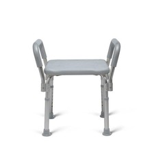 Adjustable Height Shower Bath Bench Chair with Padded Arms — listing 6