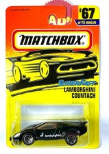 Matchbox Superfast No. 27 Lamborghini Countach, Orange with Green Stripes & #8 — listing 5