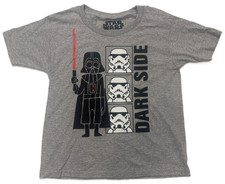 Star Wars Boys' Short-Sleeve Button-Up Chambray Shirt with All-Over Character Print — listing 6