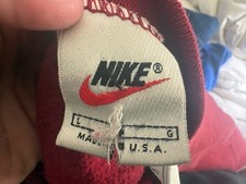 Nike Sportswear Gym Vintage Long Sleeve Crewneck Top, Heathered Maroon, Size XL — listing 2