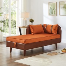 Sage Green Microfiber Upholstered Chaise Lounge — listing 5
