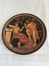 Hand-Painted Greek Ceramic Plate Mykonos Village Scene with Donkeys — listing 5