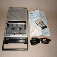 Vintage Sanyo Portable Cassette Tape Recorder with Carrying Case — listing 5