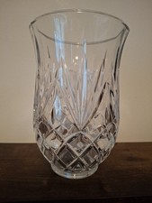 Two-Piece Cut Crystal Hurricane Candle Lamp with Diamond & Fan Pattern — listing 3