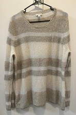 Chico's Textured Metallic Knit Boatneck Tunic Sweater, Size 2 (US L/12-14) — listing 3