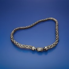 Byzantine-Style Sterling Silver Woven Bracelet with Ornate Filigree Center Station — listing 6