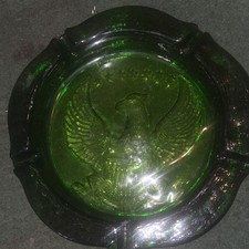 Antique Pressed Glass Covered Compote / Candy Dish with Federal Eagle and Torch Motifs