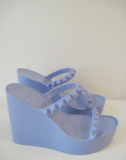 Carmen Sol Jelly Studded Platform Wedge Sandals, Nude, Size US 8 / EU 38 — listing 5