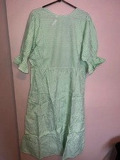 Green Gingham Check Tiered Babydoll Sundress with Ruffle Straps