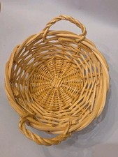 Vintage Black Wicker Basket Purse with Brass Studs and Turn-Lock Closure — listing 6