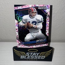Panini Prizm Black Jim Kelly Orange Prizm Refractor Football Card, listing 3