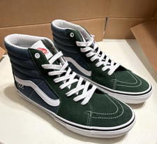 Vans Sk8-Hi Blue Suede High-Top Sneakers with 'Leave It Better Than You Found It' Sidewall