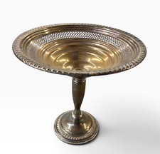 Empire Sterling Weighted Compote with Pierced Rim and Gadroon Border — listing 5