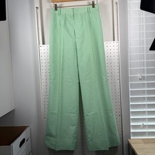 Vintage Austin Hill Green Linen-Blend Trousers with Union-Made Label — listing 3