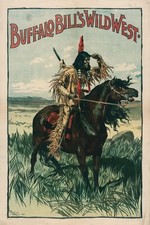 Buffalo Bill's Wild West & Congress of Rough Riders Ambrose Park Poster Reproduction, Framed — listing 5