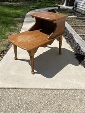 Vintage Maple Two-Tier Step End Table Mid-Century Colonial Style — listing 5