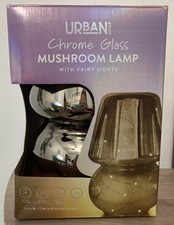 Urban Shop Chrome Glass Mushroom Lamp with LED Fairy Lights — listing 4