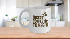 Tall Ceramic Latte Mug with Inspirational Sayings and Doodle Motifs