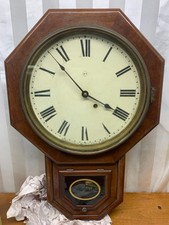 Seth Thomas Reproduction Schoolhouse Regulator Wall Clock, Black Frame — listing 5