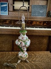 Vintage Capodimonte-Style Figural Cherub Porcelain Table Lamp with Pleated Fabric Shade — listing 6