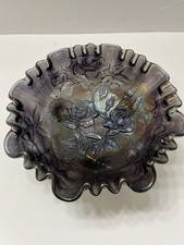 Vintage Iridescent Carnival Glass Petal/Sunflower Bowl — listing 2