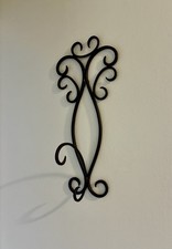 Tuscan-Style Wrought Iron Scrollwork Wall Panel in Wood Frame — listing 2