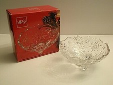 Mikasa Snowflake Pattern Footed Crystal Candy/Nut Bowl — listing 6