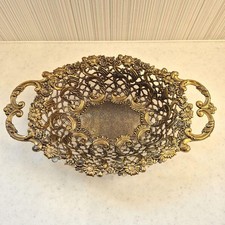 Antique Ornate Brass Oval Picture Frame with Convex Glass and Military Portrait — listing 5