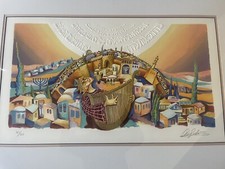 Ari Gradus Signed Artist Proof Serigraph - Jewish Market Street Scene — listing 2