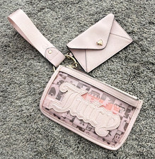 Juicy Couture Gothic Logo Print Wristlet Clutch