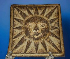 Mexican Terracotta Sun Face Wall Mask with Hands — listing 2