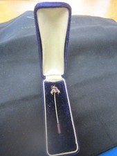 Antique Pearl Stickpin with Gold-Tone Tapered Shaft — listing 6