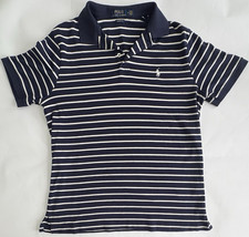 Polo Ralph Lauren Navy & Cream Vertical Stripe Short-Sleeve Polo Shirt — listing 5