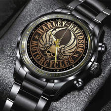 Bulova 76B18 Harley-Davidson Bulova Blue Flame Dial Stainless Steel Watch 76B18