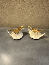 Vintage Porcelain Creamer and Sugar Bowl with Pink Rose Transfer Decoration and Gold Trim — listing 5
