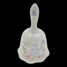 Vintage Porcelain Mother's Day Bell with Floral Design