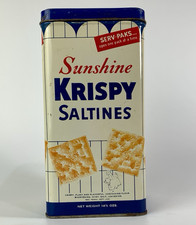 Vintage Sunshine Krispy Saltine Crackers Advertising Tin — listing 3
