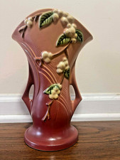 Group of American Art Pottery — cornucopia vase and Roseville Snowberry pieces — listing 6