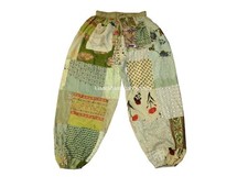 Boho Aztec Print Cotton Harem Pants with Cargo Pockets and Drawstring Waist No label at all — listing 3