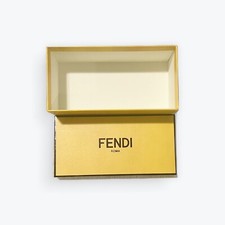 Fendi Yellow Empty Wallet/Accessory Box with FF Logo Tissue Paper — listing 2