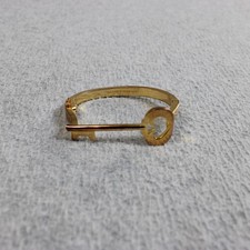 Kate Spade New York Silver-Tone Hinged Bangle Bracelet with Gold-Tone Spade Flower Studs — listing 3