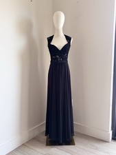Black Sleeveless Mock-Neck Maxi Dress with Beaded/Sequin Side Embellishments, Size 2XL — listing 5