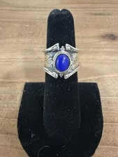 Pair of Sterling Silver Cabochon Charm/Pendant Drops with Purple Stone (Sugilite/Charoite) — listing 5