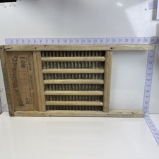 Antique National Washboard Co. No. 801 Brass Ribbed Washboard — listing 5