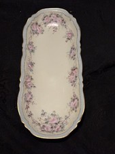 Vintage Mid-Century Ceramic Serving Bowl with Floral Transfer Decal — listing 2