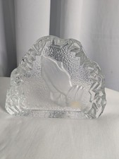 Viking Glass Frosted Praying Hands Iceberg Paperweight — listing 6