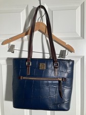 Dooney & Bourke Croco-Embossed Leather Satchel Handbag, listing 2