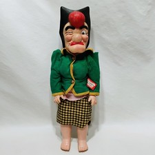 Vintage Painted Bisque/Composition Black Mammy Character Doll in Floral Dress and Apron — listing 3